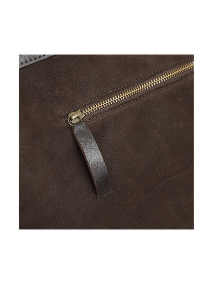 Suede Leather Zipper Talit and Tefillin Bag Set