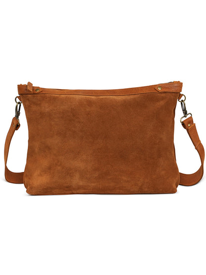 Suede Leather Zipper Talit and Tefillin Bag Set