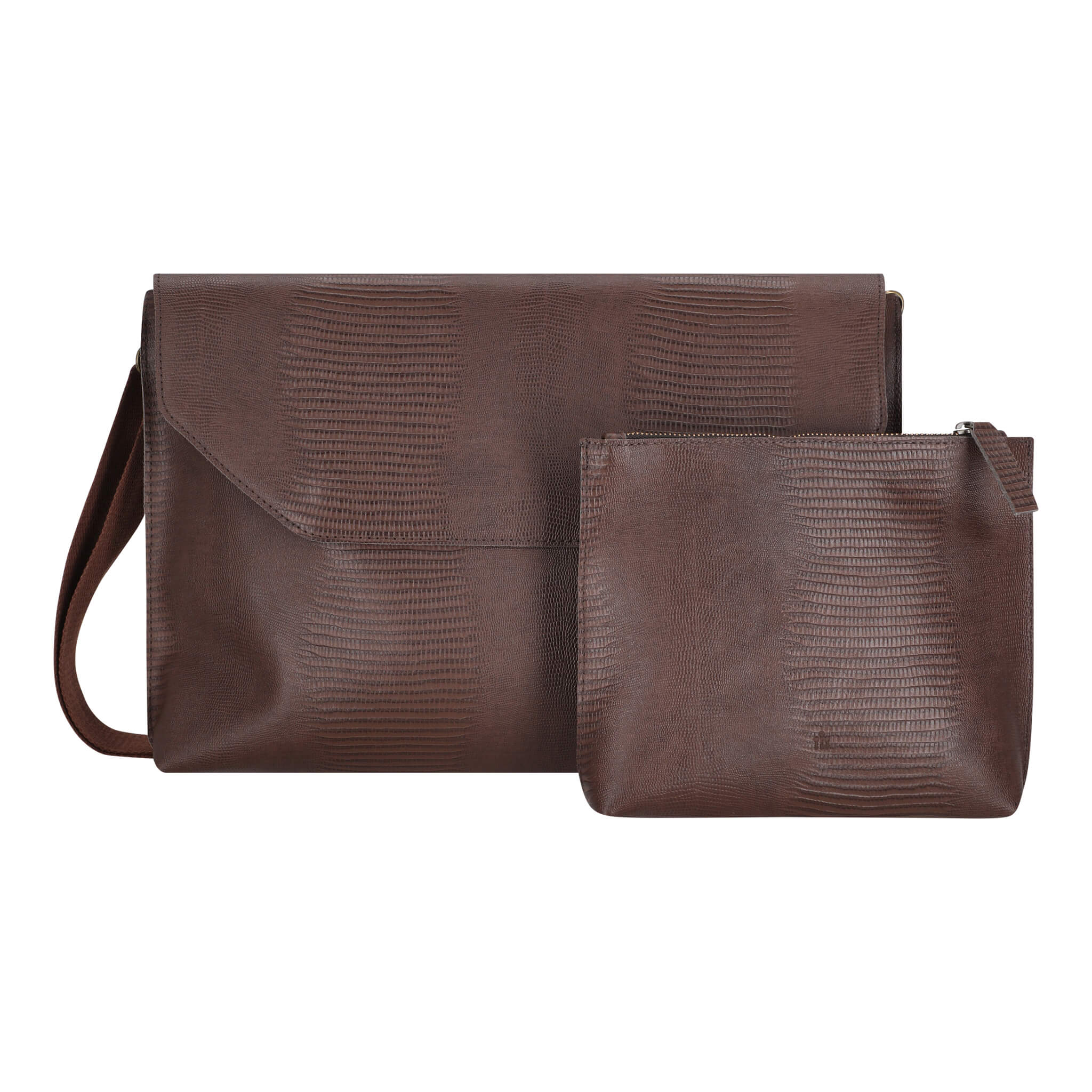 King David Lizard Talit & Tefillin Set - Brown Lizard