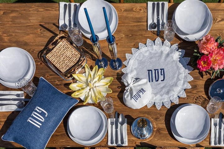 Linen Lace Seder Set