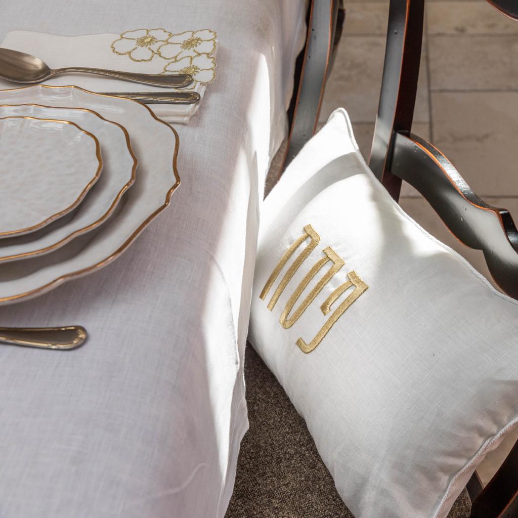 Linen Flower Pillow