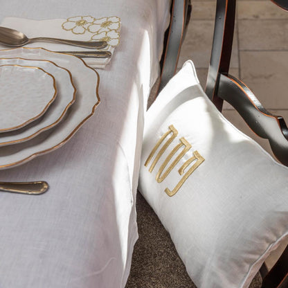 Linen Flower Pillow
