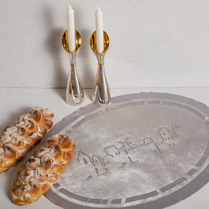 Jerusalem Velvet Challah Cover