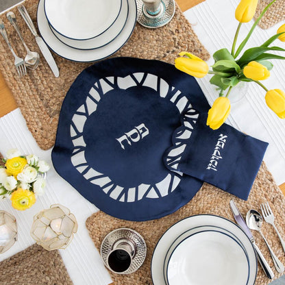 Velvet Flower Seder Set