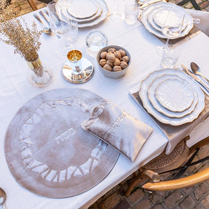 Velvet Flower Seder Set