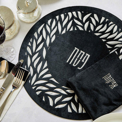 Velvet Leaves Seder Set