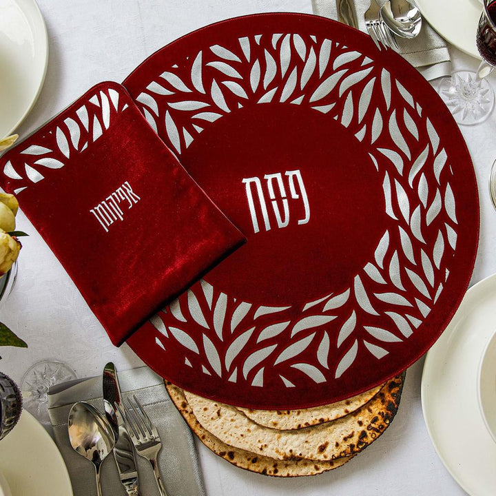 Velvet Leaves Seder Set